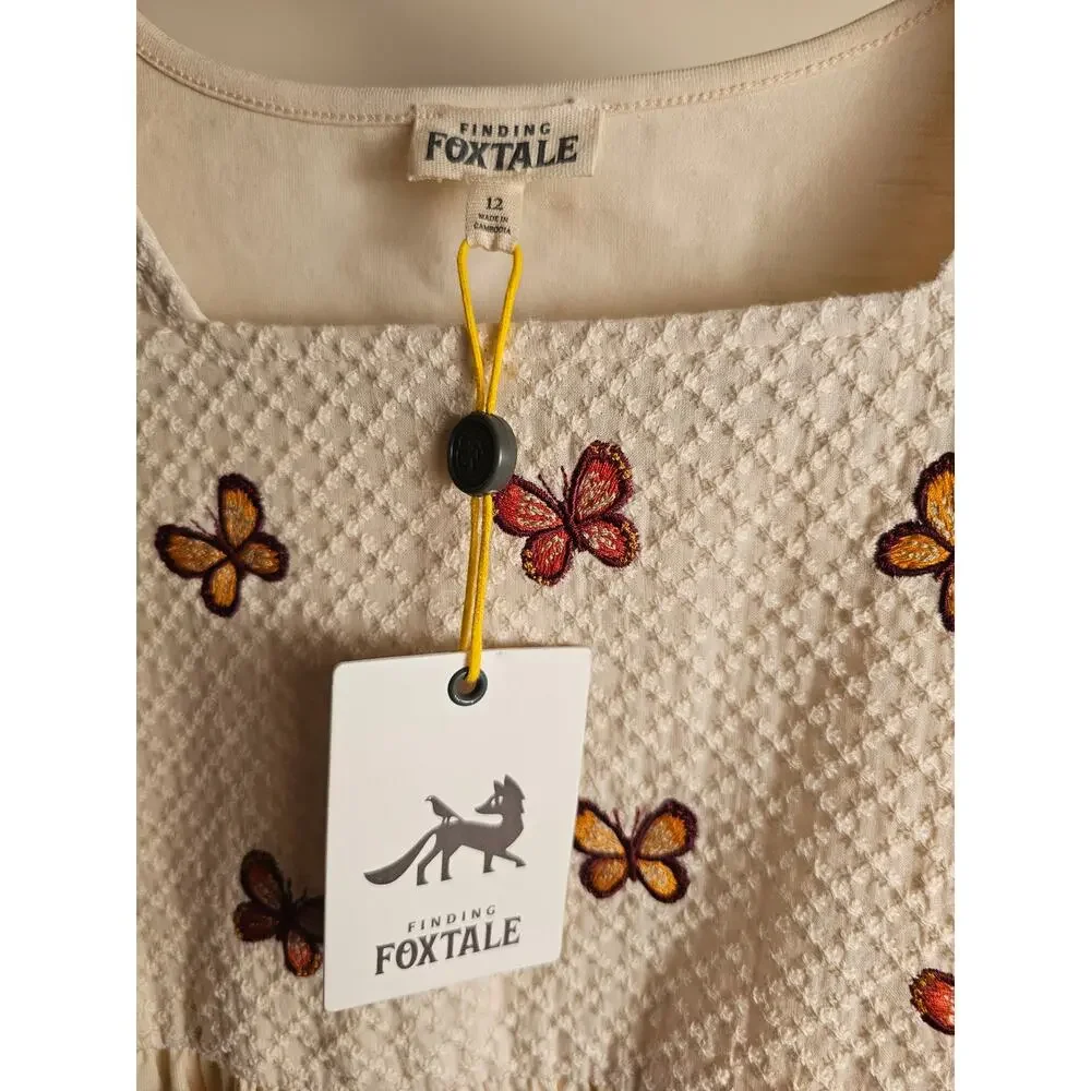 NWT Finding Foxtail Cotton Butterfly Fall Blouse